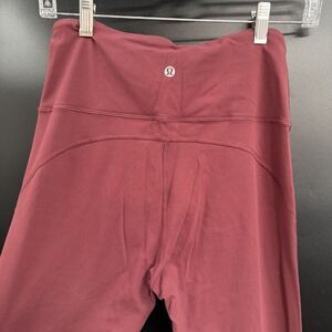 Lululemon Groove Super High Rise Flared Pants Nulu Leggings Size 6 Merlot